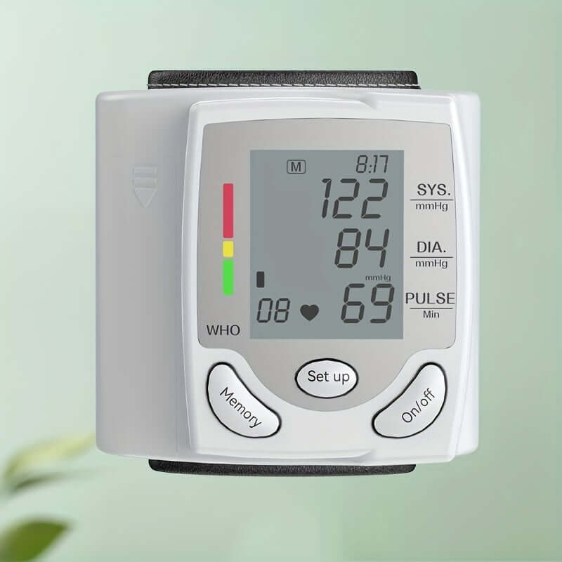 Nutrivibe Wrist Blood Pressure Monitor provides accurate and convenient measurement of blood pressure and heart rate with an easy-to-use wrist device.