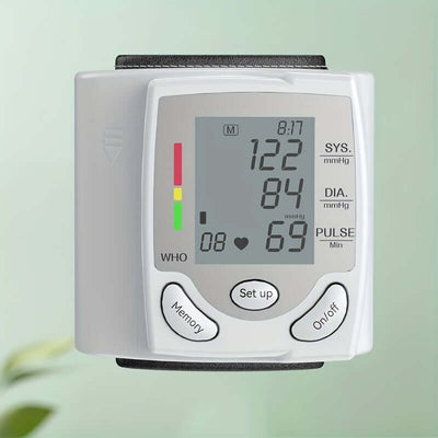 Nutrivibe Wrist Blood Pressure Monitor provides accurate and convenient measurement of blood pressure and heart rate with an easy-to-use wrist device.