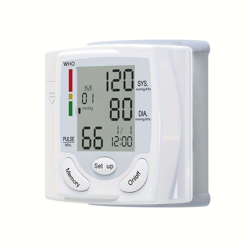 Nutrivibe Wrist Blood Pressure Monitor provides accurate and convenient measurement of blood pressure and heart rate with an easy-to-use wrist device.