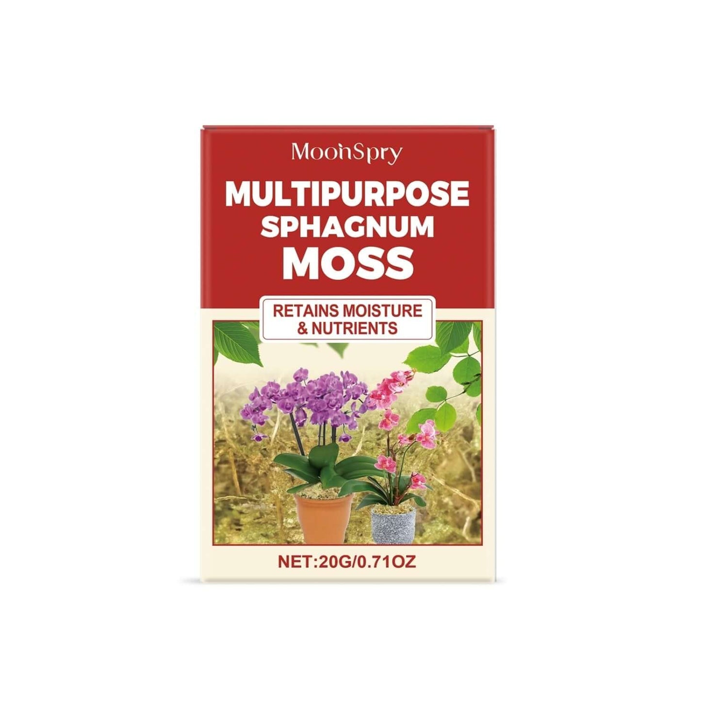 NUTRIVIBE Multipurpose Sphagnum Moss retains moisture, supports plant growth, and is ideal for gardening, orchids, and crafts.