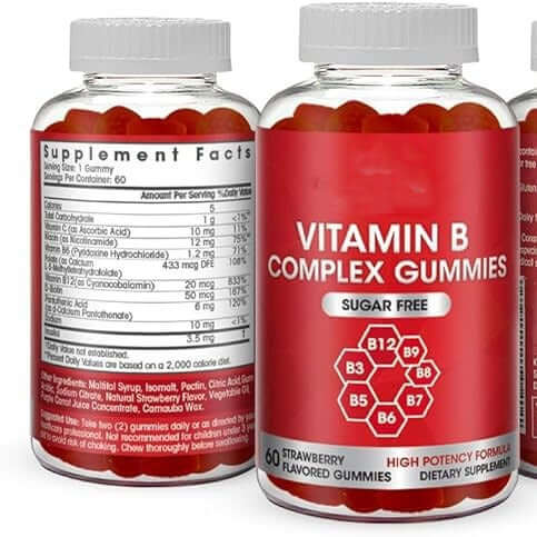 NUTRIVIBE Complex Vitamin B Gummies boost energy, support metabolism, and promote wellness with delicious, easy-to-take daily nutrition.