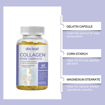 NUTRIVIBE Collagen Capsules support skin, hair, and nails while delivering essential multivitamins for daily wellness.