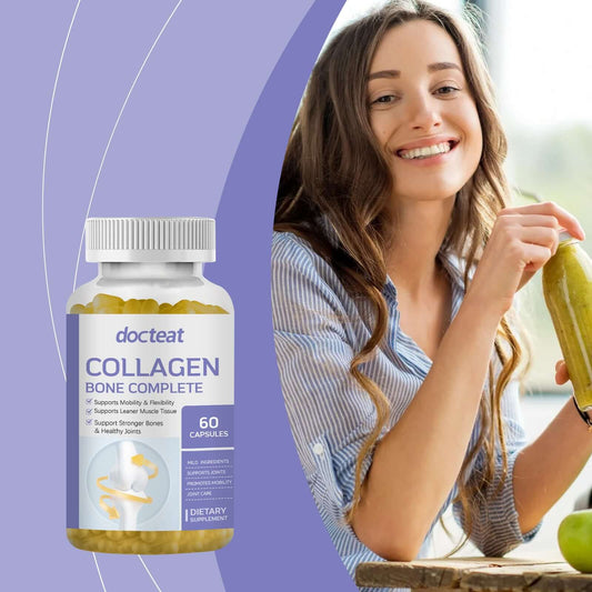 NUTRIVIBE Collagen Capsules support skin, hair, and nails while delivering essential multivitamins for daily wellness.