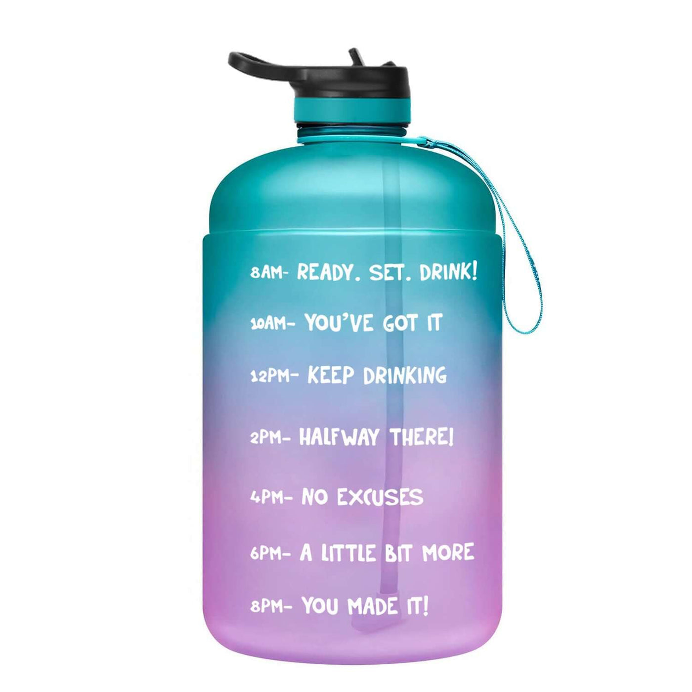 Nutrivibe Gallon Water Bottle is a durable, BPA-free sports jug with a straw, perfect for hydration during workouts, gym sessions, or outdoor activities.