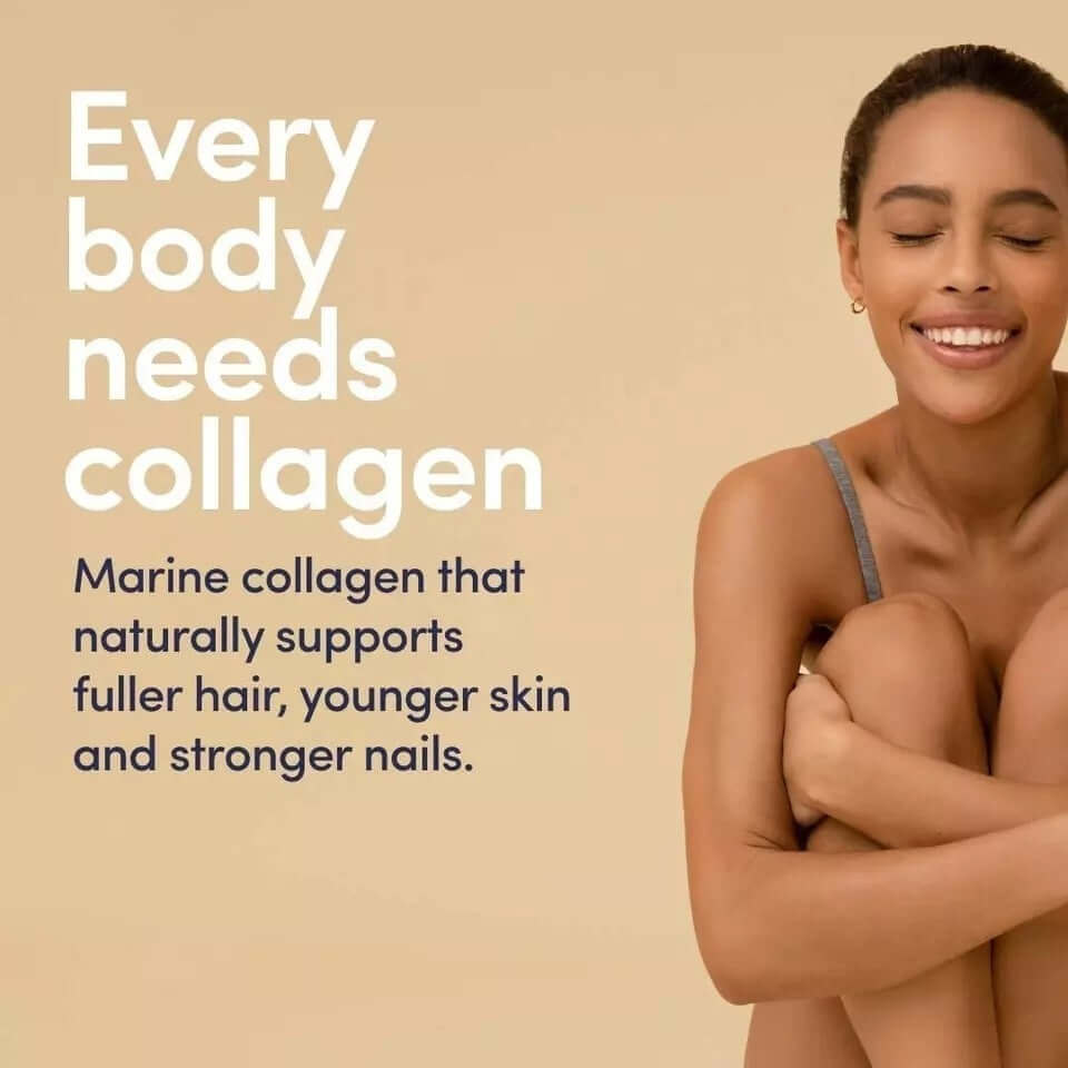 NUTRIVIBE Ocean Collagen Protein Powder supports skin, joints, and vitality with pure marine-sourced collagen peptides.