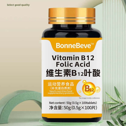 NUTRIVIBE Vitamin B12 Folic Acid Candy supports energy, metabolism, and wellness with a tasty, convenient tablet candy for active lifestyles.