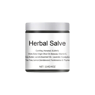 NUTRIVIBE Herbal Salve nourishes dry skin, calms irritation, and protects with soothing botanicals for daily natural skincare.
