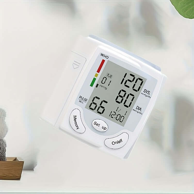 Nutrivibe Wrist Blood Pressure Monitor provides accurate and convenient measurement of blood pressure and heart rate with an easy-to-use wrist device.