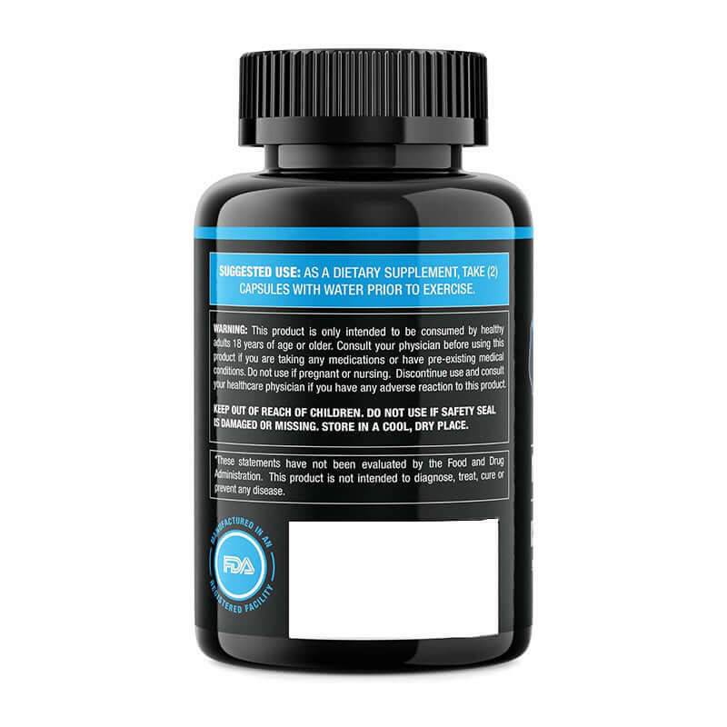 NUTRIVIBE Nitric Oxide Capsules designed to enhance energy, stamina, and circulation for optimal workout performance.