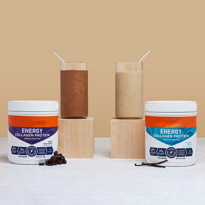 NUTRIVIBE Chocolate Collagen Protein Powder supports skin, hair, and joint health while providing high-quality protein for body wellness.