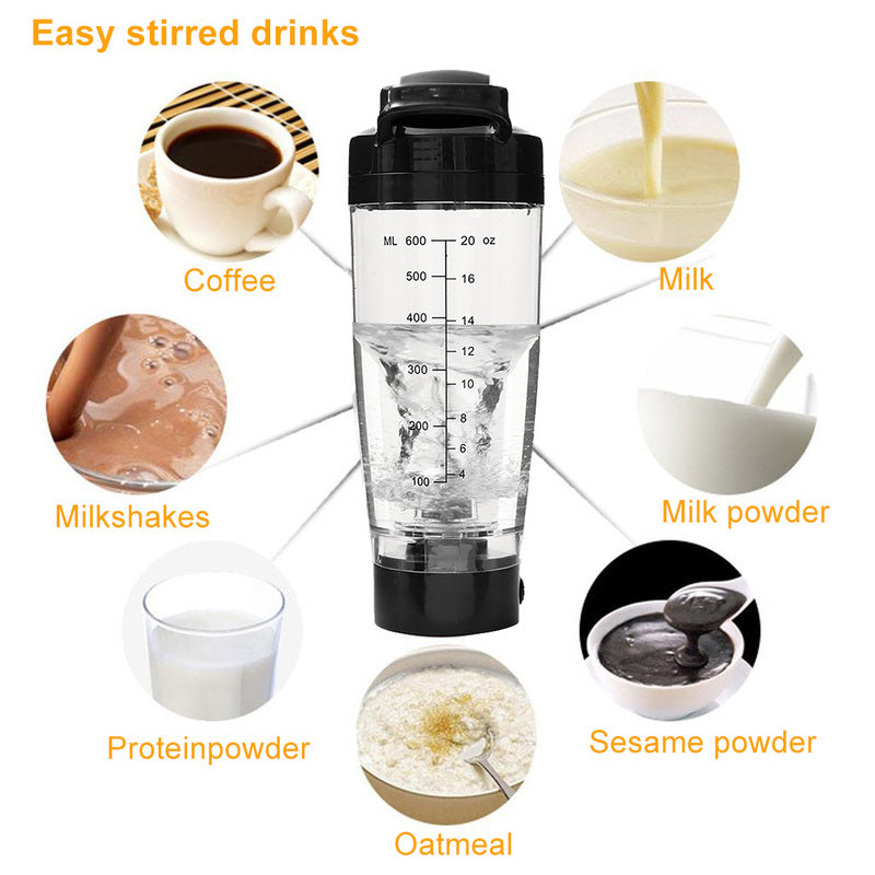 NUTRIVIBE Automatic Protein Powder Mixing Cup makes protein shakes easy, fast, and convenient for on-the-go muscle recovery and daily nutrition.