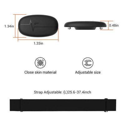 Nutrivibe Bluetooth Chest Heart Rate Monitor provides accurate, waterproof heart rate tracking for cycling, running, and other fitness activities.