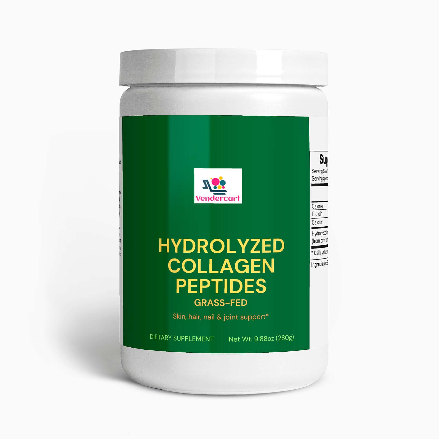 NUTRIVIBE Grass-Fed Hydrolyzed Collagen Peptides support skin, hair, nails, and joints with clean protein sourced from pasture-raised cattle