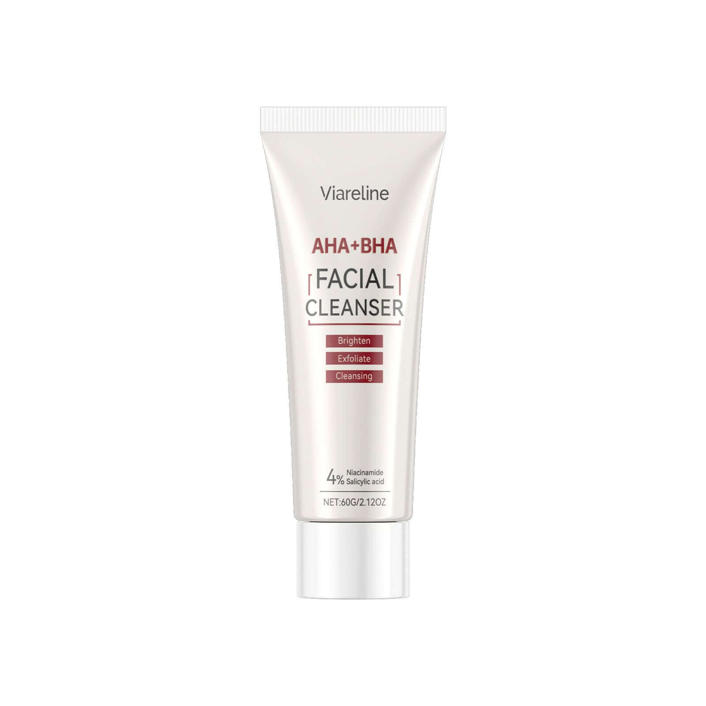 NUTRIVIBE Fruit Acid Salicylic Acid Facial Cleanser gently removes impurities, exfoliates, and unclogs pores for smooth, clear, and refreshed skin daily.