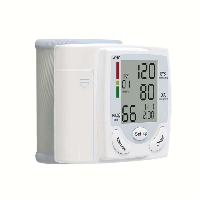 Nutrivibe Wrist Blood Pressure Monitor provides accurate and convenient measurement of blood pressure and heart rate with an easy-to-use wrist device.