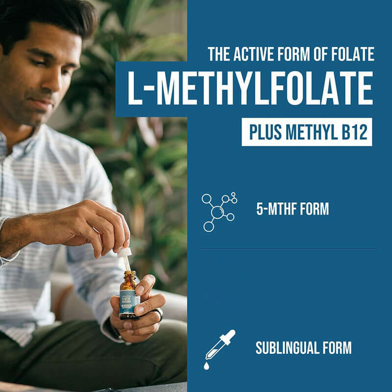 NUTRIVIBE Methyl Folic Acid Drops support healthy cell growth, DNA synthesis, and overall wellness with precise, easy-to-use liquid supplementation daily.