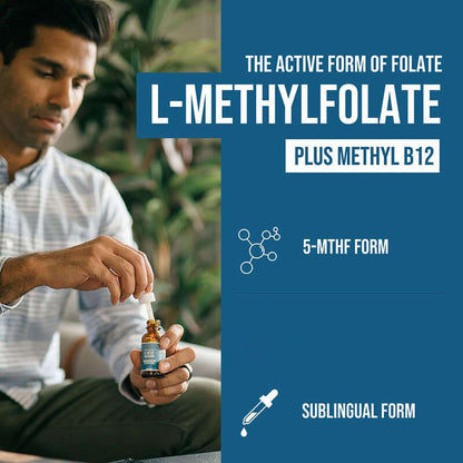 NUTRIVIBE Methyl Folic Acid Drops support healthy cell growth, DNA synthesis, and overall wellness with precise, easy-to-use liquid supplementation daily.