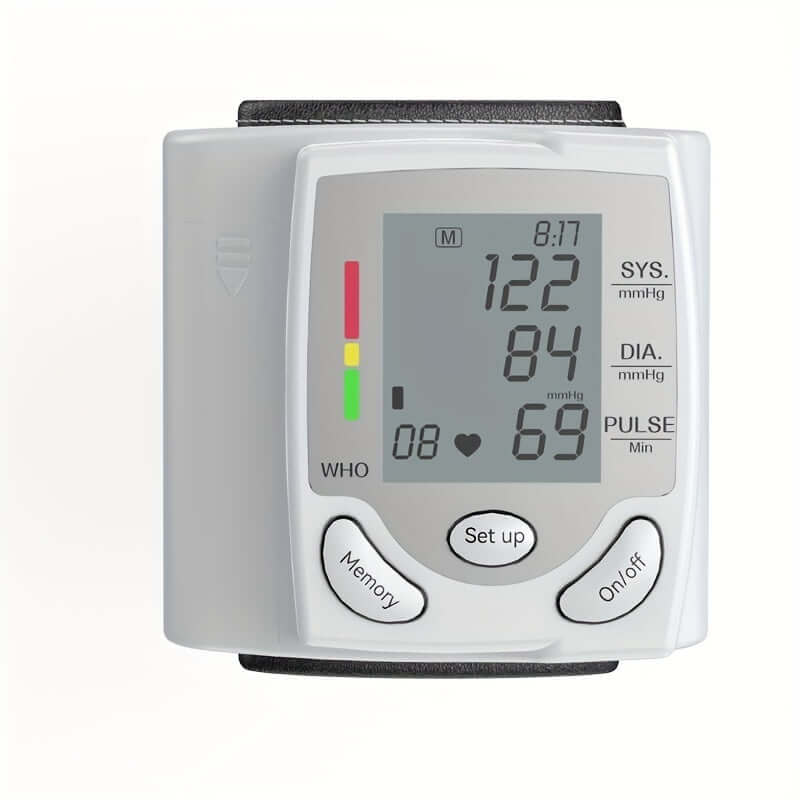 Nutrivibe Wrist Blood Pressure Monitor provides accurate and convenient measurement of blood pressure and heart rate with an easy-to-use wrist device.