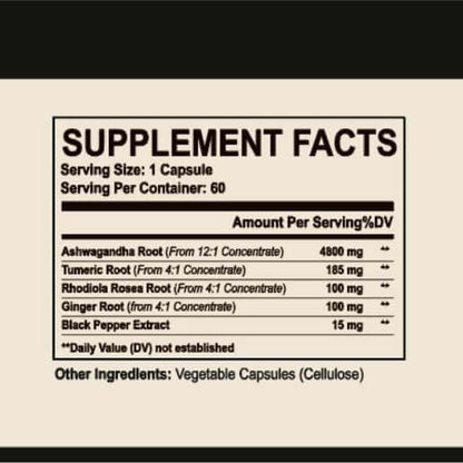 NUTRIVIBE Ashwagandha Capsules support stress relief, energy balance, mental clarity, and overall vitality naturally.