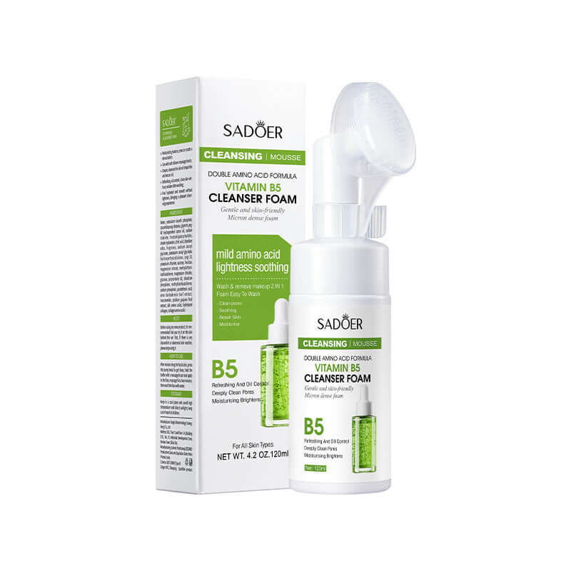 NUTRIVIBE Hyaluronic Acid Amino Acid Cleansing Mousse gently cleanses, hydrates, and refreshes skin while maintaining elasticity and promoting a radiant complexion.