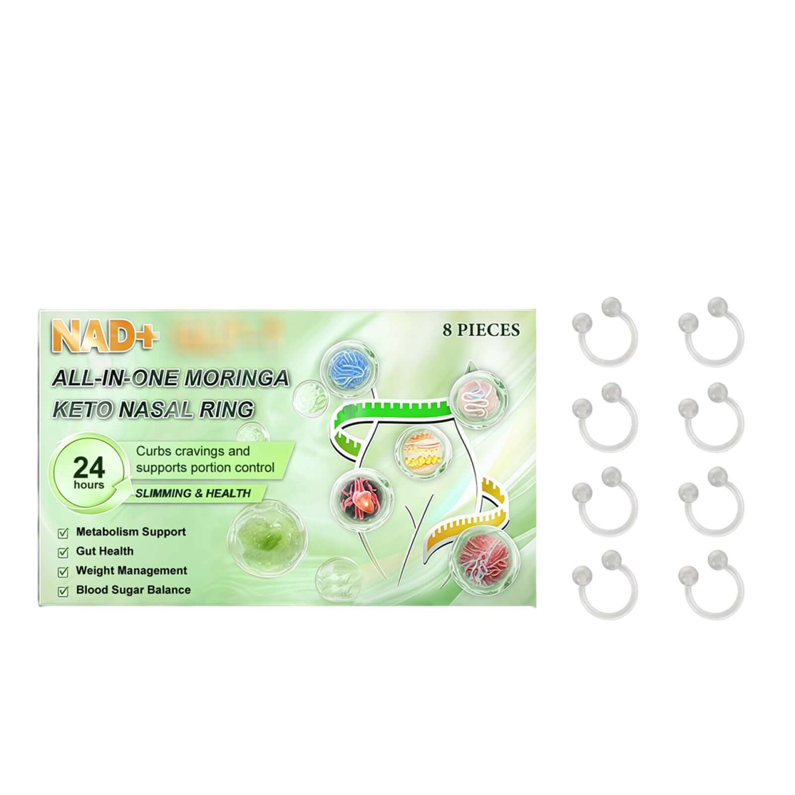 Nutrivibe Herbal Gentle Care Nose Ring offers light body care using natural ingredients, promoting skin wellness and gentle maintenance for sensitive areas.