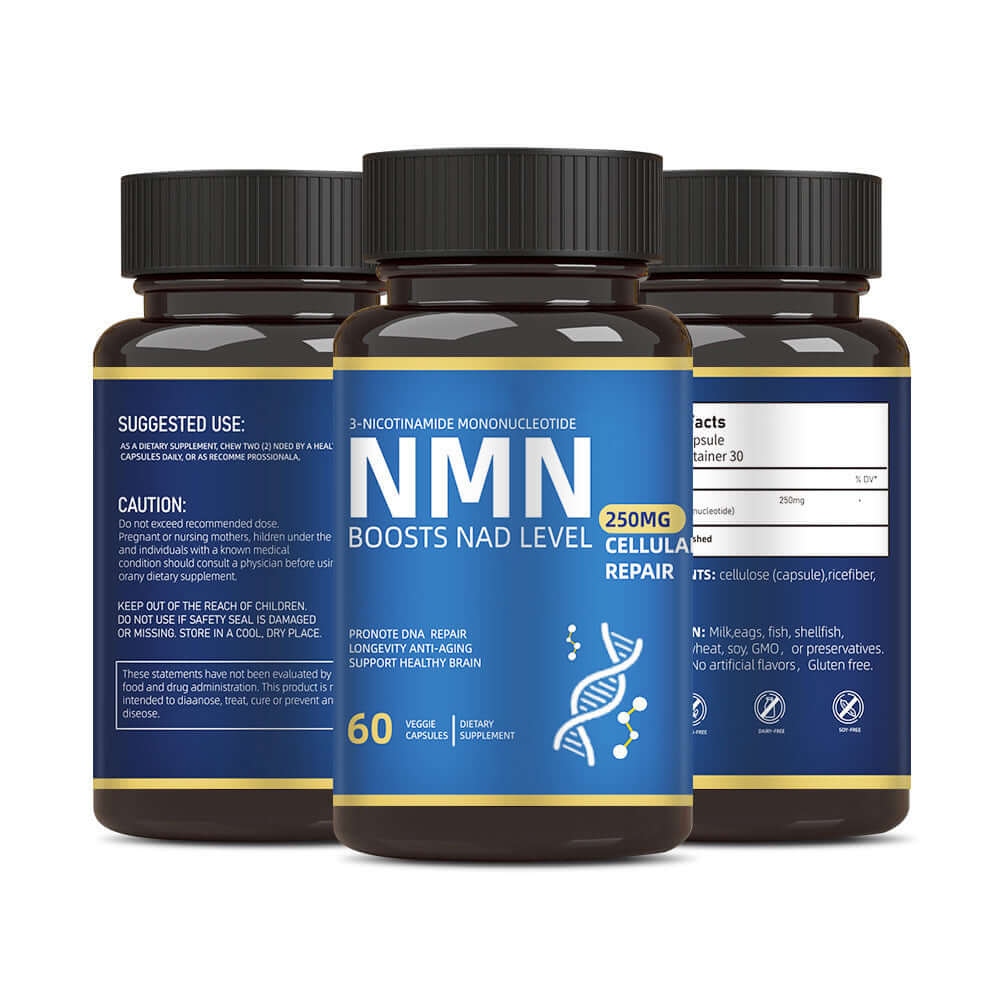 NUTRIVIBE Nicotinamide Single Nucleotide Capsules support energy, cellular health, and vitality with 60 easy-to-take daily capsules.