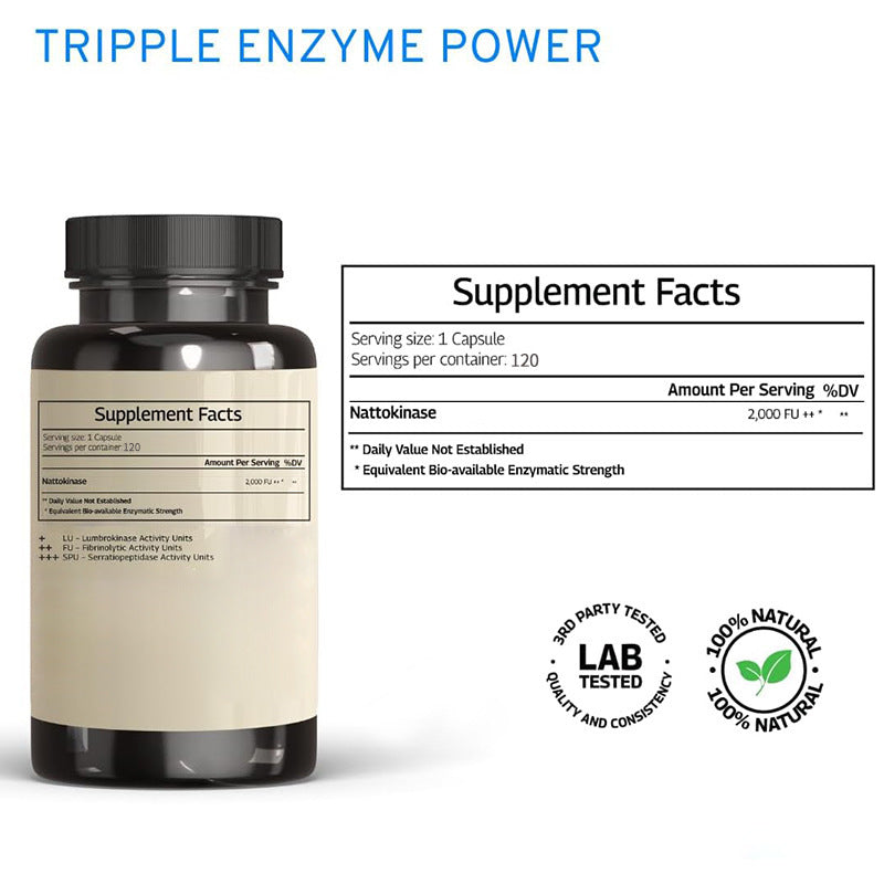 NUTRIVIBE Nattokinase Capsules help support healthy blood sugar levels and cardiovascular wellness with convenient daily supplementation.