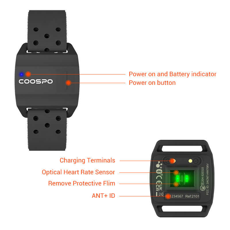 Nutrivibe Waterproof Bicycle Trainer Armband monitors heart rate in real-time during cycling, running, and other fitness activities with accuracy and convenience.