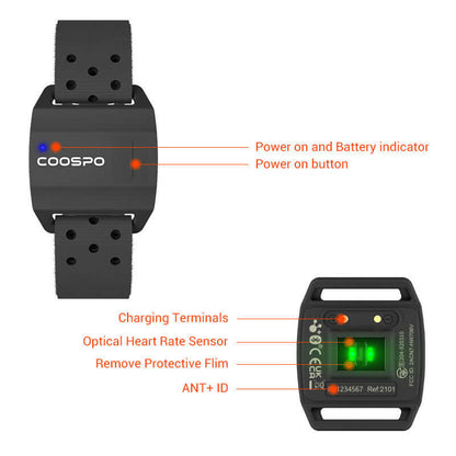 Nutrivibe Waterproof Bicycle Trainer Armband monitors heart rate in real-time during cycling, running, and other fitness activities with accuracy and convenience.