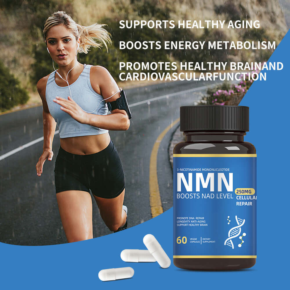 NUTRIVIBE Nicotinamide Single Nucleotide Capsules support energy, cellular health, and vitality with 60 easy-to-take daily capsules.