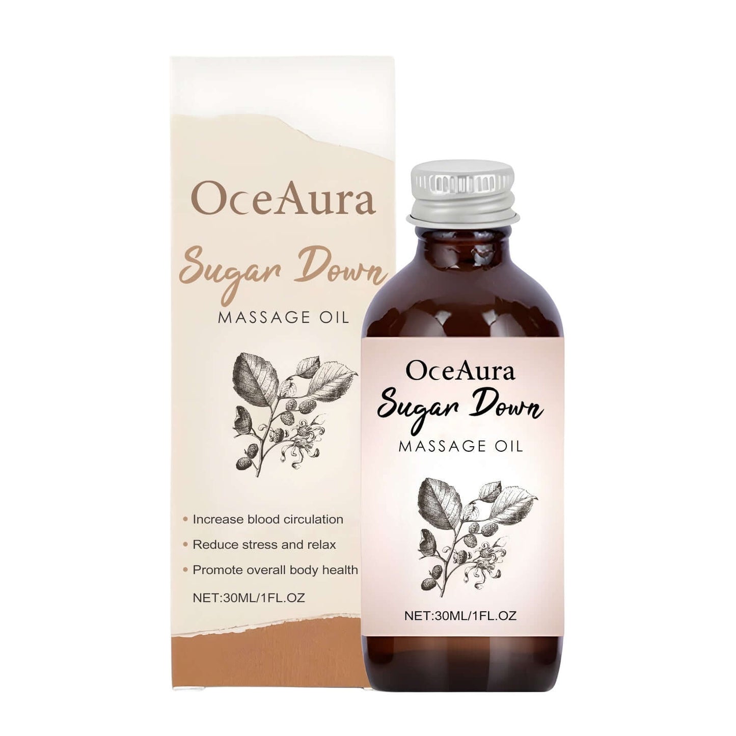 NUTRIVIBE massage oil soothes muscles, nourishes skin, and promotes deep relaxation with a gentle blend designed for daily body care rituals