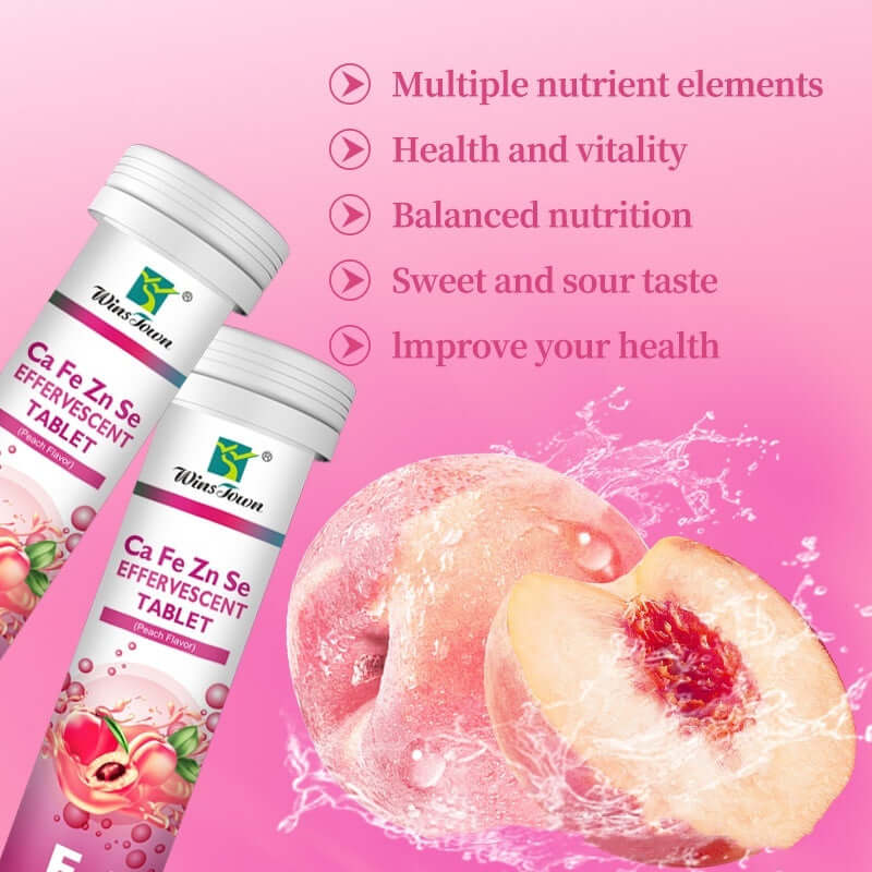 NUTRIVIBE Effervescent Tablets with Calcium, Iron, and Zinc support bone health, immunity, and overall wellness in a tasty, fast-dissolving daily supplement.