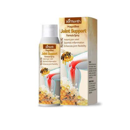 NUTRIVIBE joint care spray with moringa for pain relief and joint flexibility in a spray bottle.