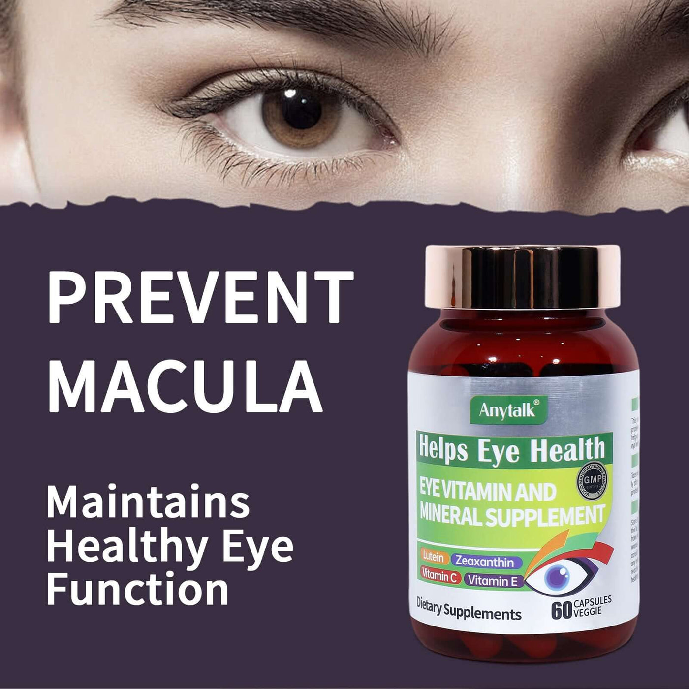 NUTRIVIBE Eye Support provides key vitamins & minerals for vision, eye strain & long-term eye health. Protect your sight with NUTRIVIBE every day.