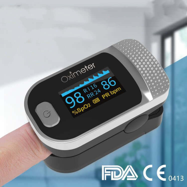 Nutrivibe Finger Pulse Oximeter provides accurate and portable monitoring of blood oxygen saturation and pulse rate for household use.