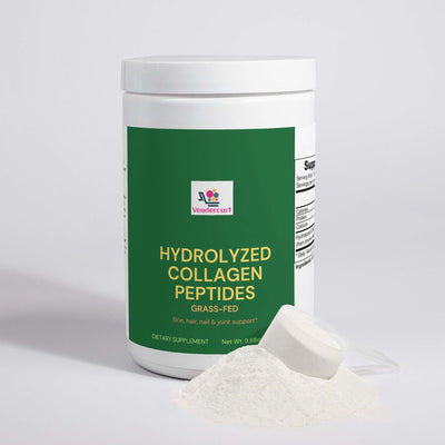 NUTRIVIBE Grass-Fed Hydrolyzed Collagen Peptides support skin, hair, nails, and joints with clean protein sourced from pasture-raised cattle