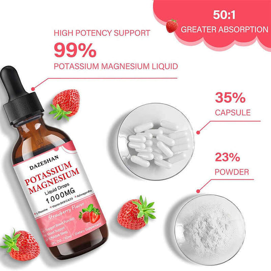 Nutrivibe Potassium Magnesium Drops support hydration, skin balance, and natural tanning for a healthy glow.