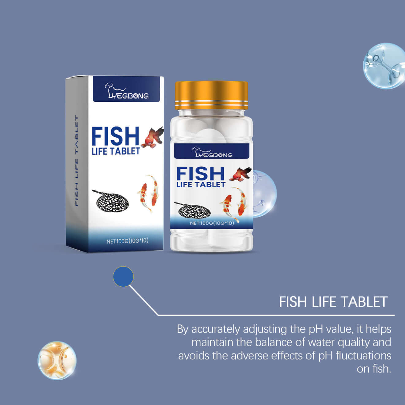 Nutrivibe Aquarium Salt Tablets support fish health, prevent disease, and enhance water quality for ornamental fish and aquariums.