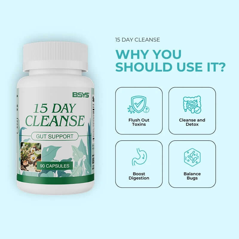 NUTRIVIBE BSYS Intestinal Cleanse Capsules support gut health, promote regular bowel movements, and aid daily digestive detox.