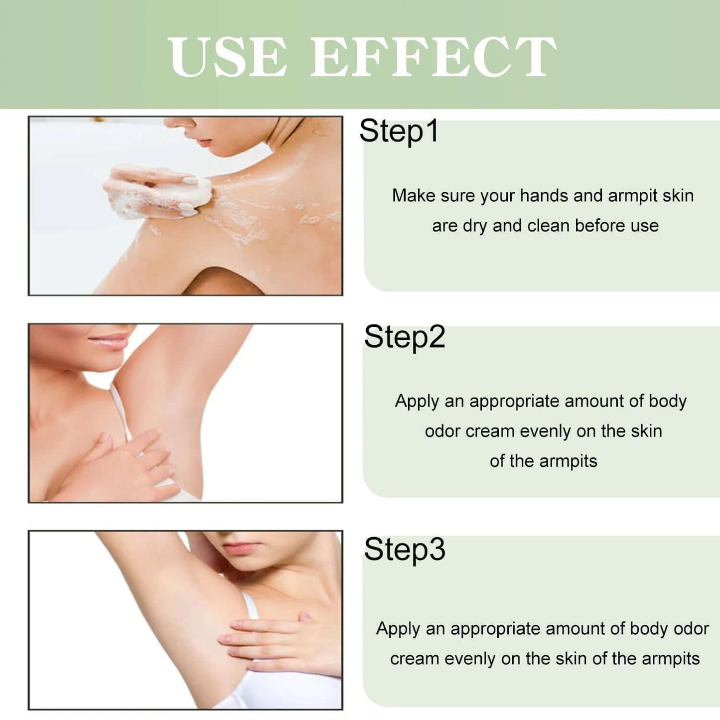 Nutrivibe Body Odor Cream 20g effectively controls body odor, keeps skin fresh, and provides long-lasting protection with natural ingredients.