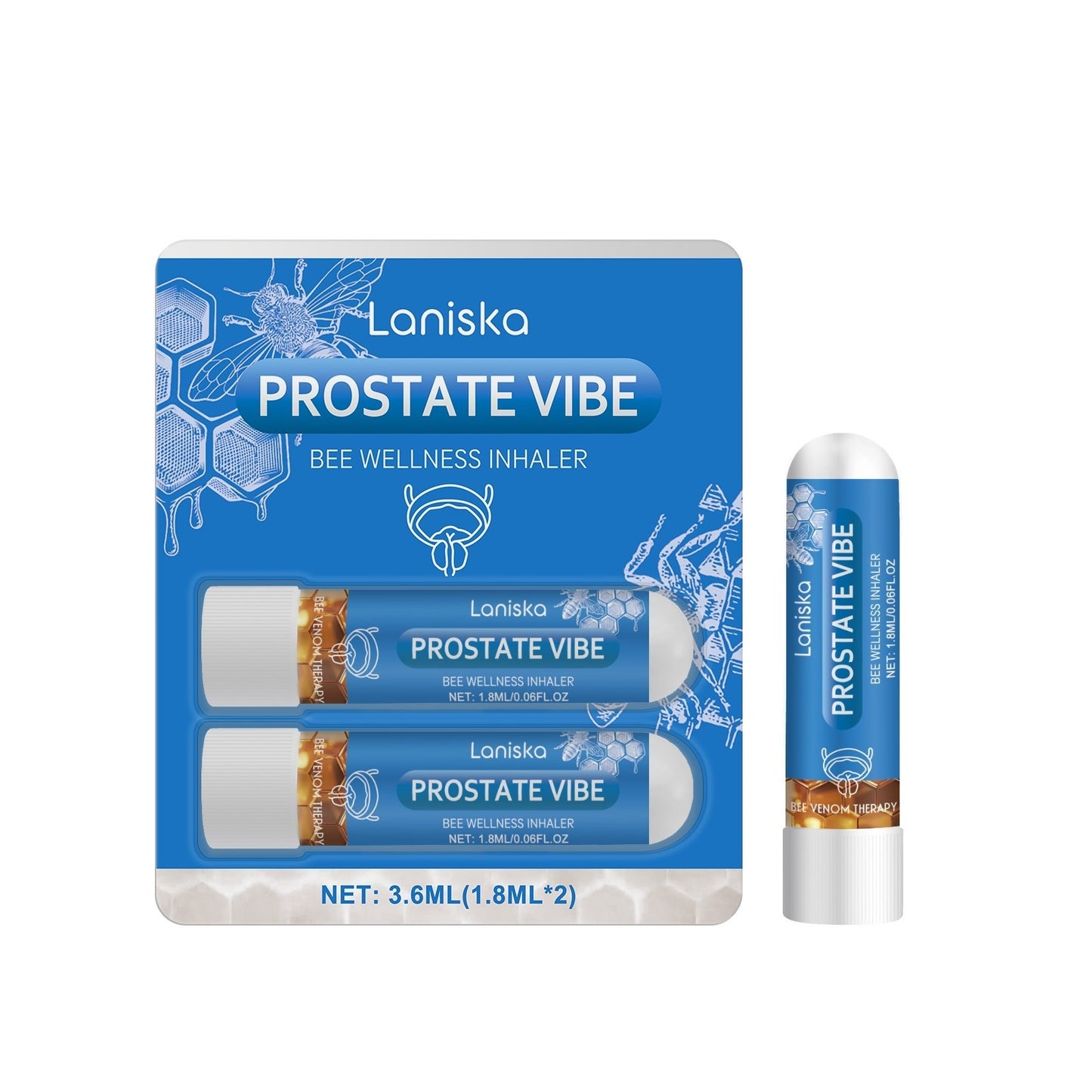 NUTRIVIBE Prostate Health Nasal Inhaler supports men’s prostate wellness, improves comfort, and promotes natural balance with herbal extracts.